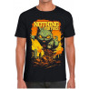 Nothing For Free Tee-shirt Hungry Cat Black T-shirt