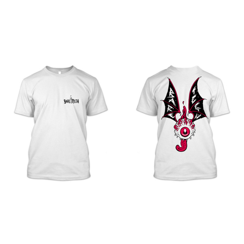 T-shirt Bare Teeth Flying Eyeball Blanc